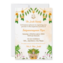 Satyanarayan Swamy Katha Invitation Kaart