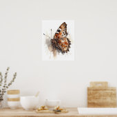 Satyr Butterfly Art Print Poster (Keuken)