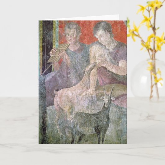 Satyr en Nimf Kaart (Gele Bloem)