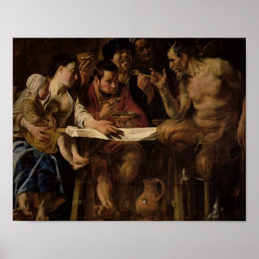 Satyr en Peasant, 1620 Poster (Voorkant)