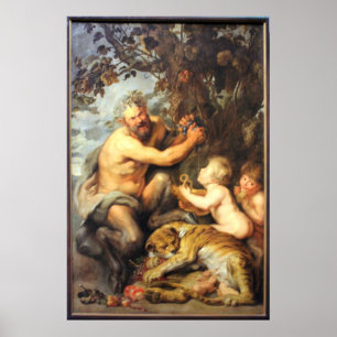Satyr en Tigress Poster