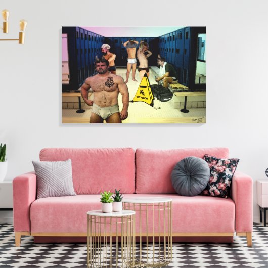 Satyr kleedkamer op gewikkeld canvas (Insitu (Woonkamer))