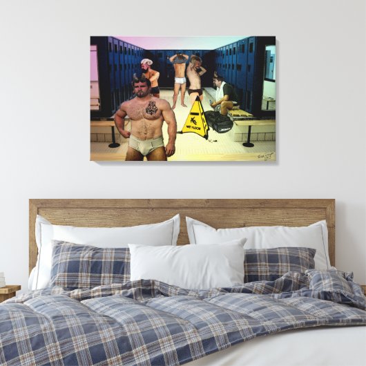 Satyr kleedkamer op gewikkeld canvas (Insitu (Slaapkamer))