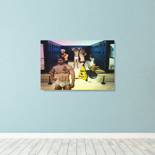 Satyr kleedkamer op gewikkeld canvas (Insitu (Houten vloer))