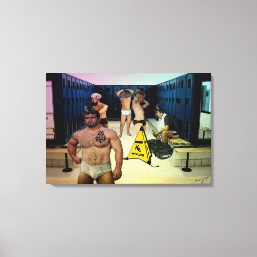 Satyr kleedkamer op gewikkeld canvas afdruk (Voorkant)