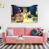 Satyr kleedkamer op gewikkeld canvas afdruk (Insitu (Woonkamer))