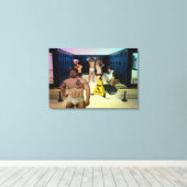 Satyr kleedkamer op gewikkeld canvas afdruk (Insitu (Houten vloer))