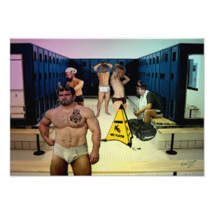Satyr Locker Room Photo Print Foto Afdruk