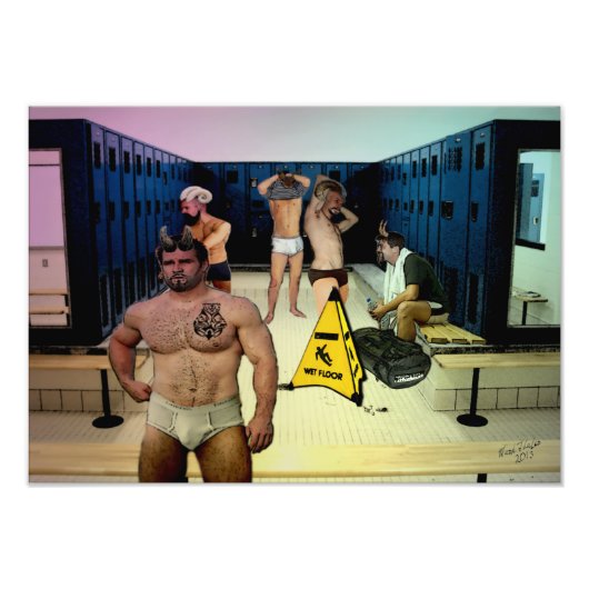 Satyr Locker Room Photo Print Foto Afdruk (Voorkant)