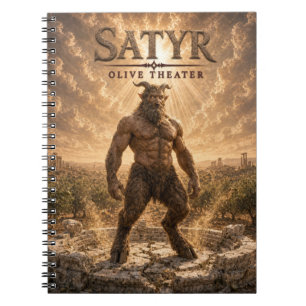 Satyr Olijf Theater Donkere Bioscoop Notitieboek