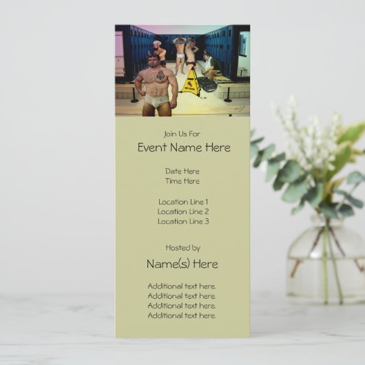 Satyrs Locker Zaal Aangepaste Uitnodigingen van de (Staand voorkant)