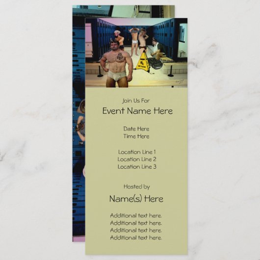 Satyrs Locker Zaal Aangepaste Uitnodigingen van de (Voorkant / Achterkant)