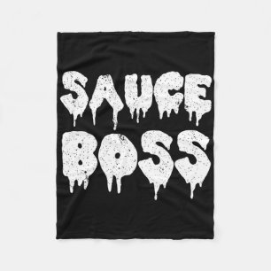 Sauce Baas Chef Bbq Koken Eten Humoristisch  Fleece Deken