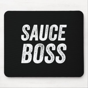 Sauce Baas Chef Bbq Koken Eten Humoristisch Muismat