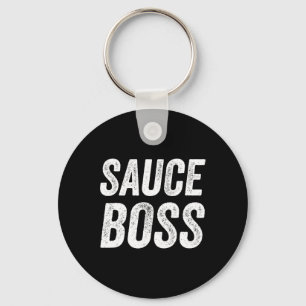 Sauce Baas Chef Bbq Koken Eten Humoristisch Sleutelhanger