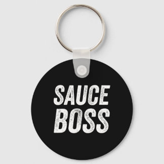 Sauce Baas Chef Bbq Koken Eten Humoristisch Sleutelhanger