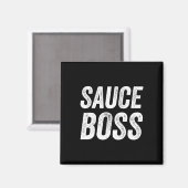 Sauce Boss Chef Bbq Cook Food Humorousa Magneet (Voorkant / Achterkant)