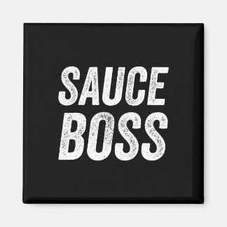 Sauce Boss Chef Bbq Cook Food Humorousa Magneet