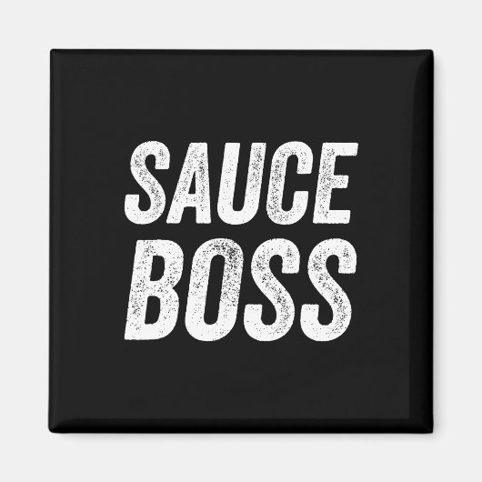 Sauce Boss Chef Bbq Cook Food Humorousa Magneet (Voorkant)