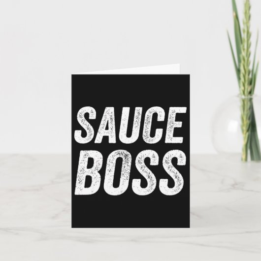 Sauce Boss Chef BBQ Kook Voedsel Humorousa Kaart (Voorkant)