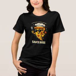 Sauce Boss T-Shirt – Funny Pizza Chef Slice Cartoo