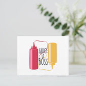 Sauce is Boss Briefkaart (Staand voorkant)