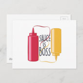 Sauce is Boss Briefkaart (Voorkant / Achterkant)