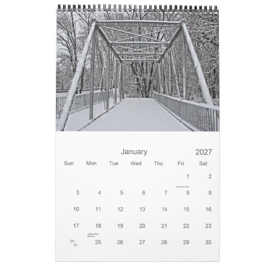 Saucon Valley, één pagina-kalender Kalender (Jan 2027)