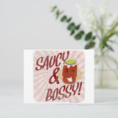 Saucy en Bossy Briefkaart (Staand voorkant)
