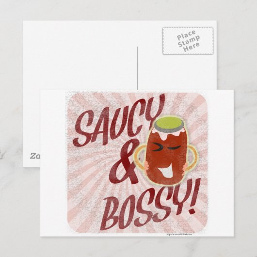 Saucy en Bossy Briefkaart (Voorkant / Achterkant)