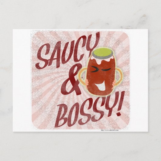 Saucy en Bossy Briefkaart (Voorkant)