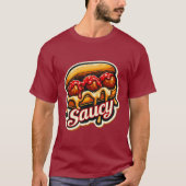 SAUCY GEHAKTBAL SANDWICH 5 T-SHIRT (Voorkant)