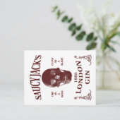 Saucy Jack's London Gin Briefkaart (Staand voorkant)