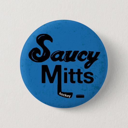 Saucy Mitts Hockey Flair Ronde Button 5,7 Cm (Voorkant)