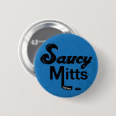 Saucy Mitts Hockey Flair Ronde Button 5,7 Cm (Voorkant /achterkant)