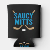 Saucy Mitts Hockey Sticks Coozie (Achterkant)