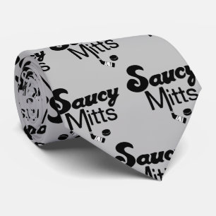 Saucy Mitts Hockey Tie Zwarte hockeystick Stropdas