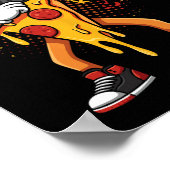 Saucy Pizzeria Dabbing Pie Sungles Drip Pizza Poster (Hoek)