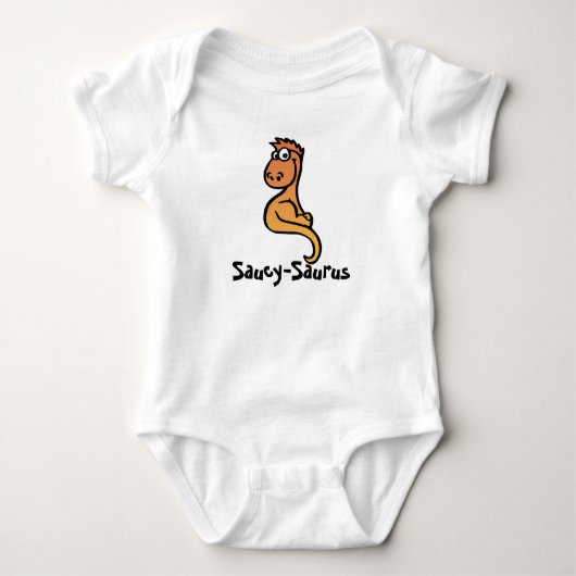 Saucy-Saurus: grillige dinocharme Romper (Voorkant)