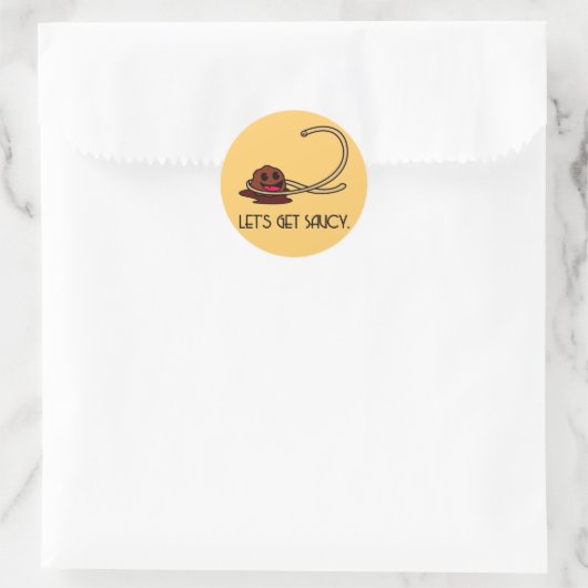 Saucy-Sticker Ronde Sticker (Tas)