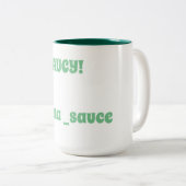 Saucy Tweekleurige Koffiemok (Voorkant rechts)