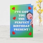 Saucy Verjaardag Kaart (Gele Bloem)