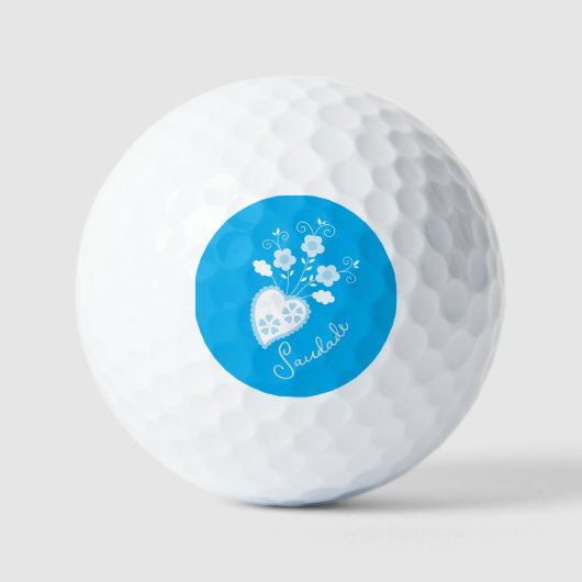 Saudade betekent dat ik je Portugese hart mis Golfballen (Voorkant)
