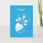 Saudade betekent 'ik mis je' Portugese hart Kaart (Voorkant)