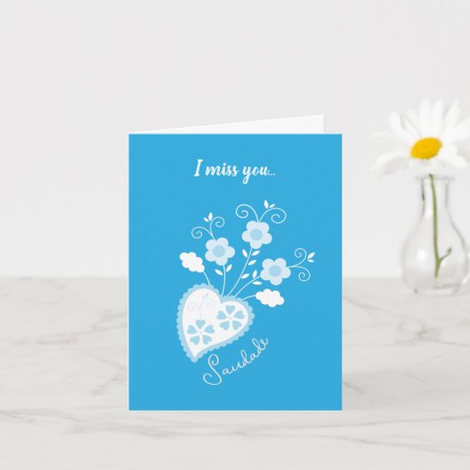 Saudade betekent ik mis je Portugese hart Kaart (Kleine Plant)