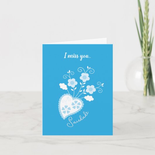 Saudade betekent 'ik mis je' Portugese ziel Kaart (Voorkant)