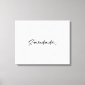 Saudade Black Canvas Afdruk (Voorkant)