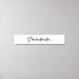Saudade Black Canvas Afdruk