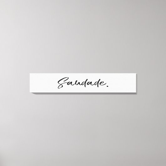 Saudade Black Canvas Afdruk (Voorkant)