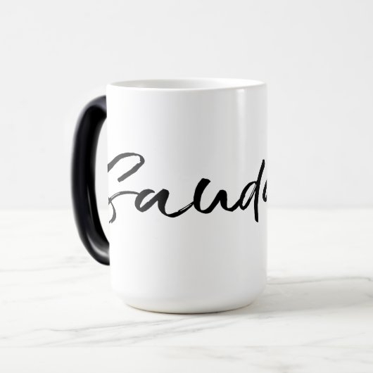 Saudade Black Magische Mok (Voorkant links)